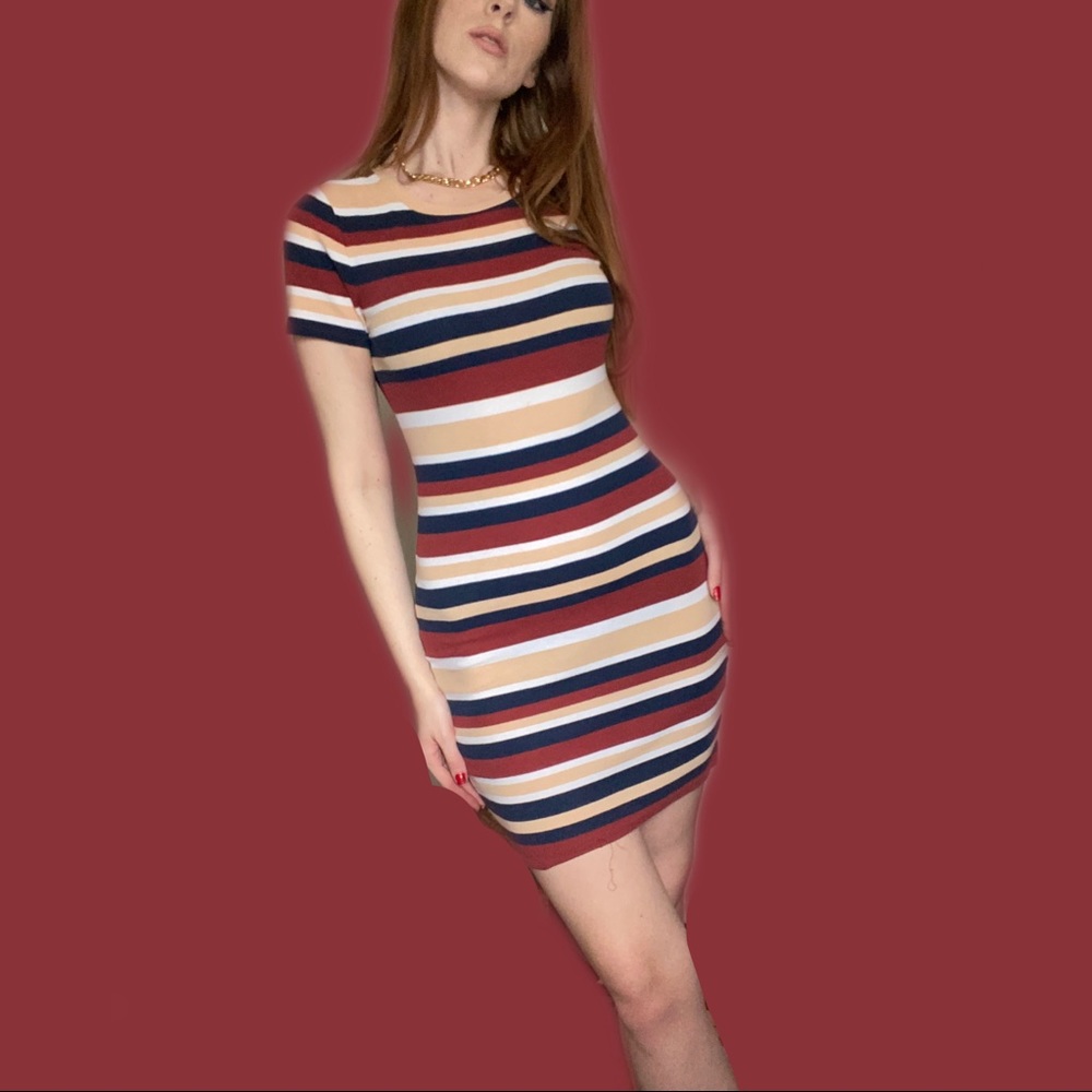 Cute Colorful Striped Dress